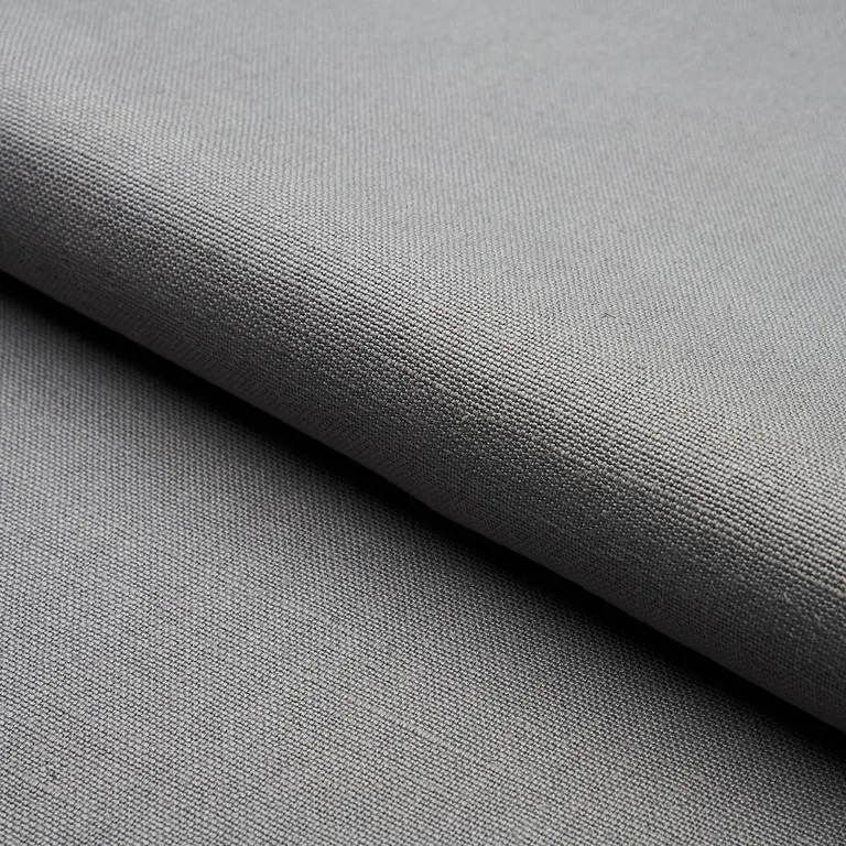 Schumacher 82607 Piet Performance Linen Grey fabric swatch