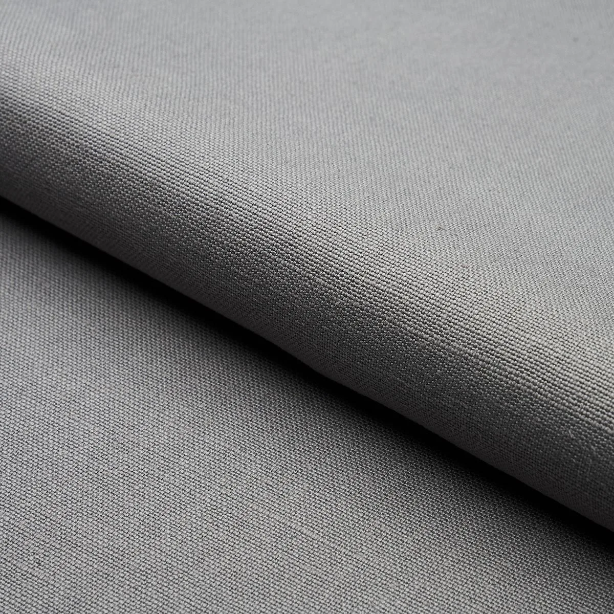 Schumacher 82607 Piet Performance Linen Grey fabric swatch