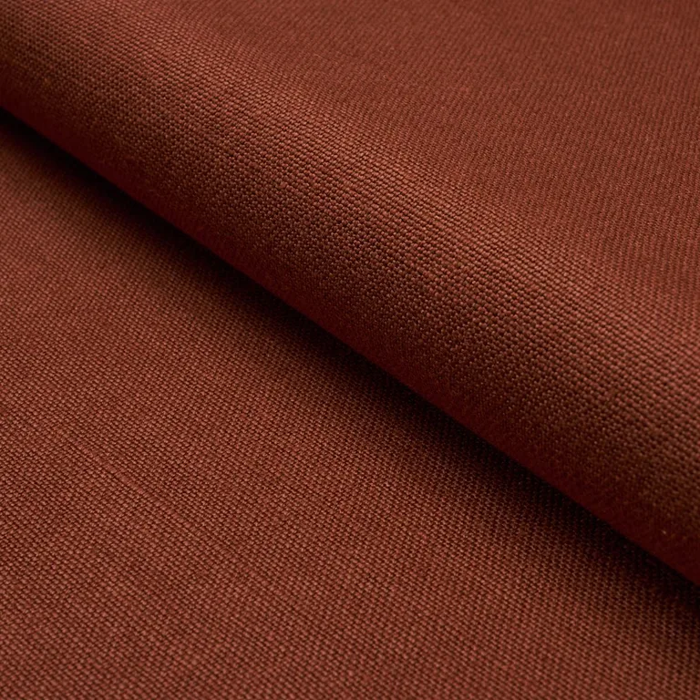 Schumacher 86461 Piet Performance Linen Terracotta fabric swatch
