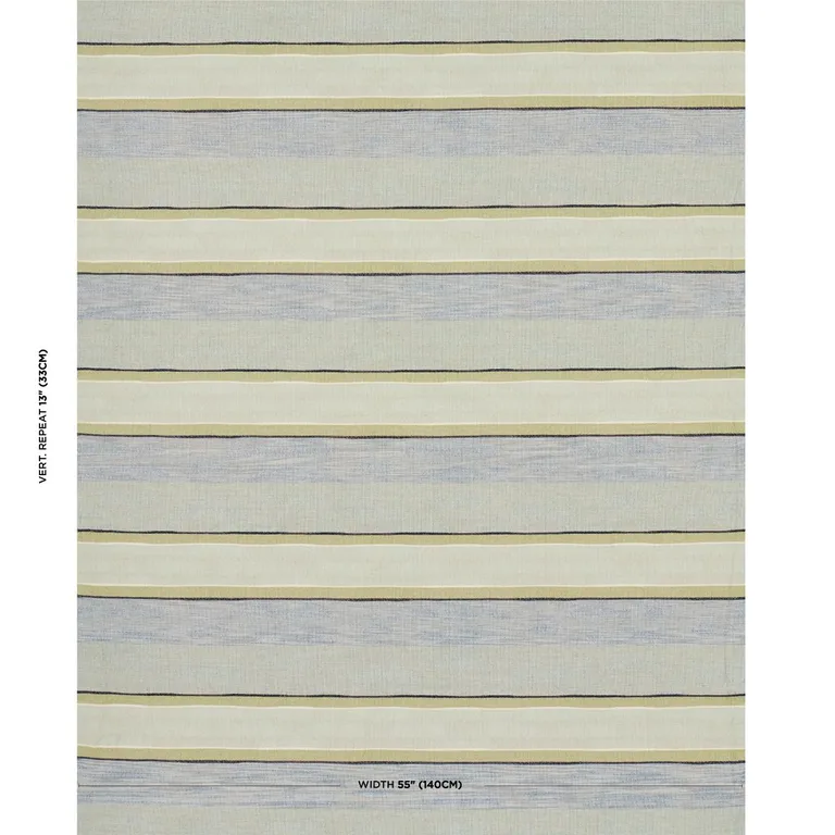 Schumacher 83501 Pikes Stripe Aegean fabric swatch
