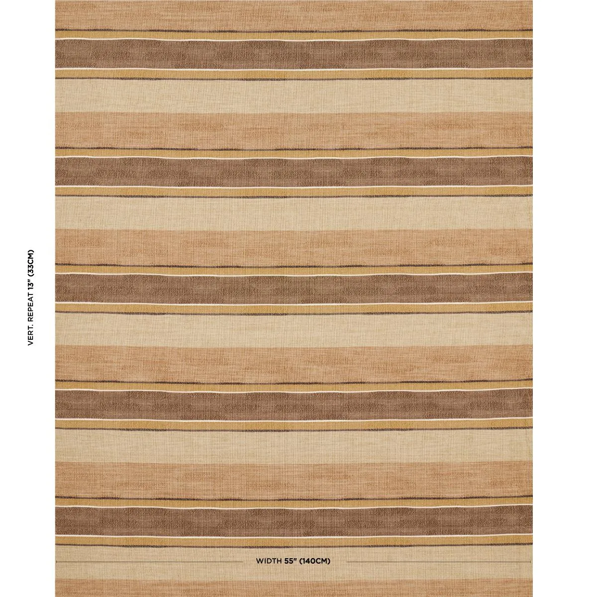 Schumacher 83500 Pikes Stripe Spice fabric swatch