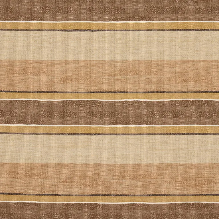 Schumacher 83500 Pikes Stripe Spice fabric swatch