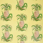 Schumacher 178803 Pineapples Chintz Yellow fabric swatch