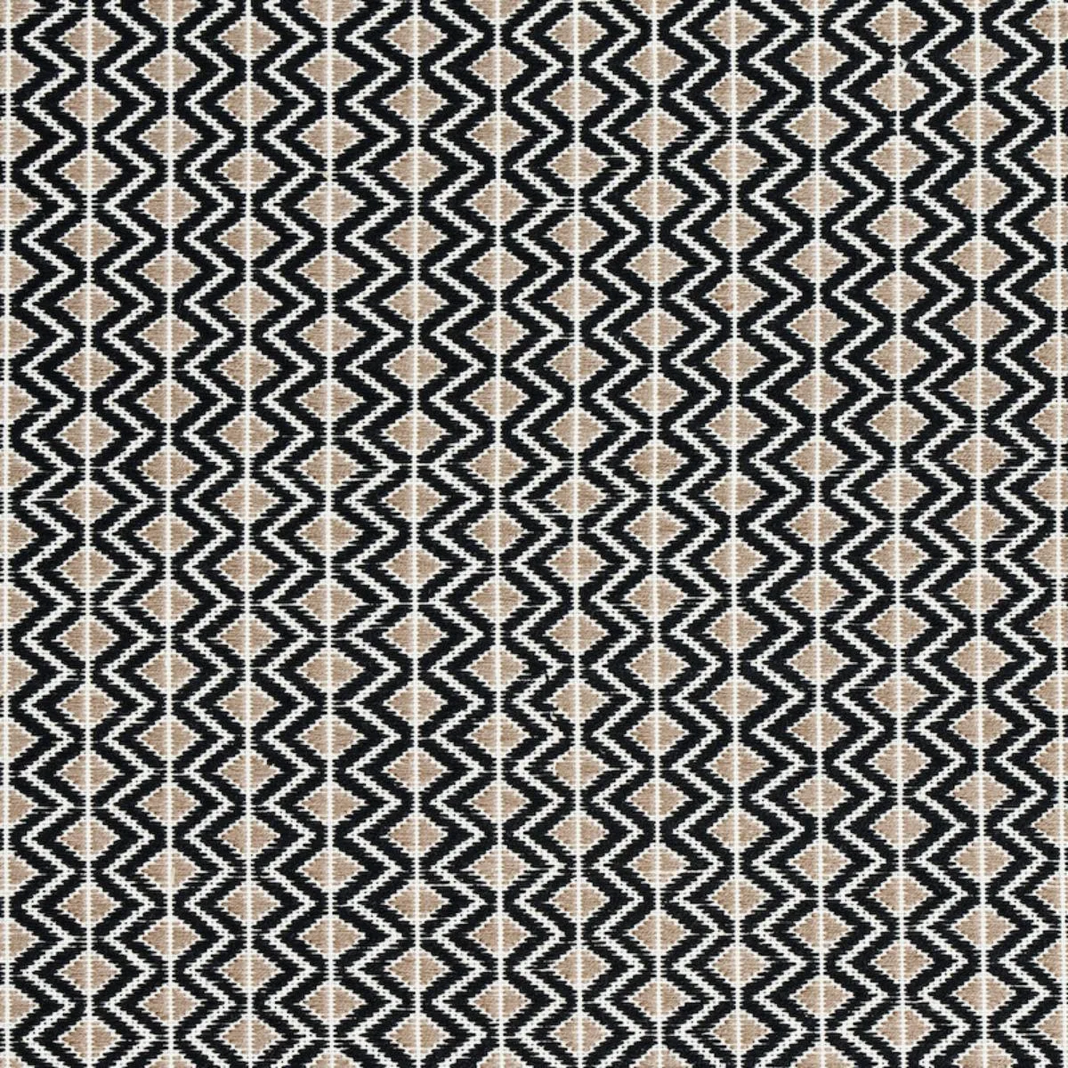 Schumacher 78910 Pinula Hand Woven Black fabric swatch
