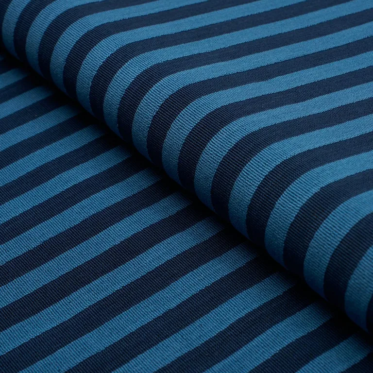 Schumacher 85511 Pipe Illusion Bleu fabric swatch