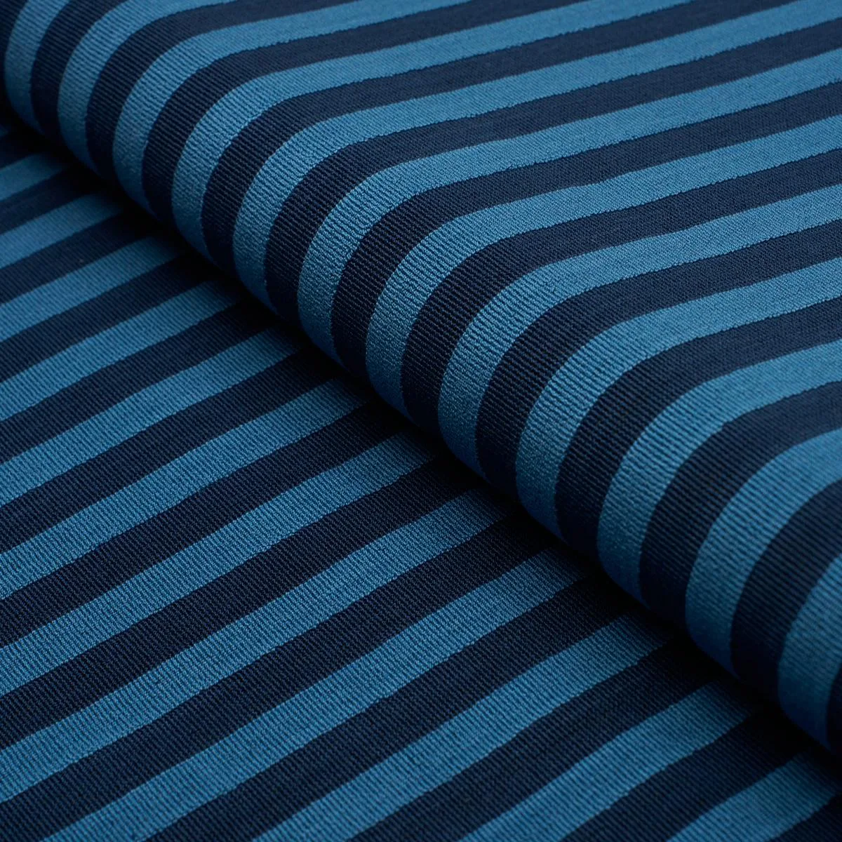 Schumacher 85511 Pipe Illusion Bleu fabric swatch