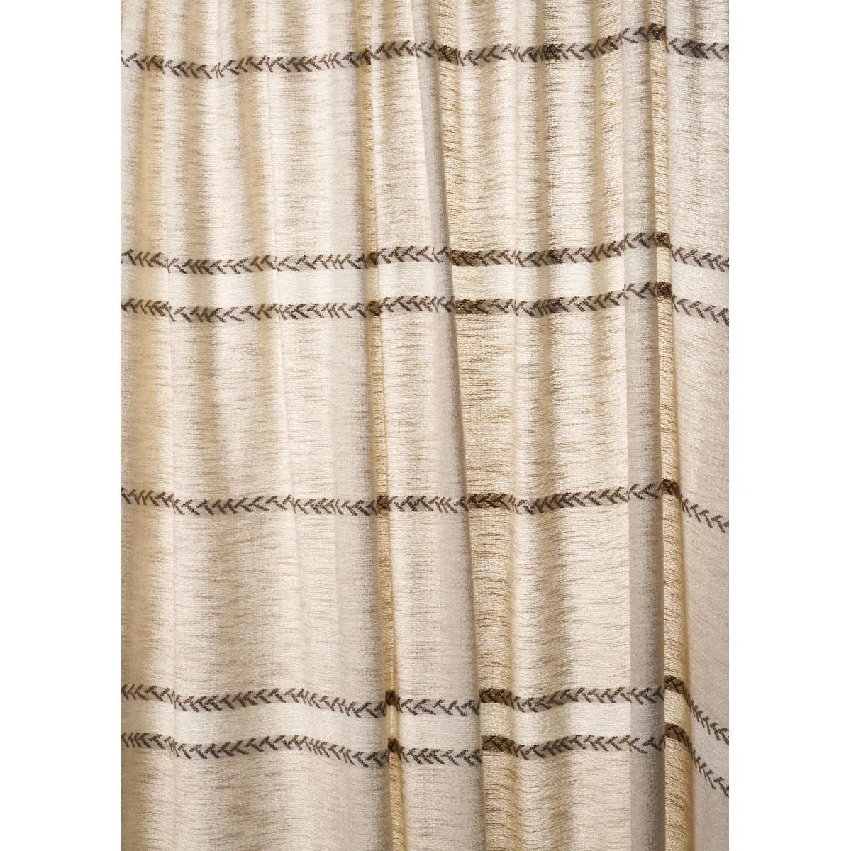 Schumacher 85050 Plains Stripe Casement Flax fabric swatch