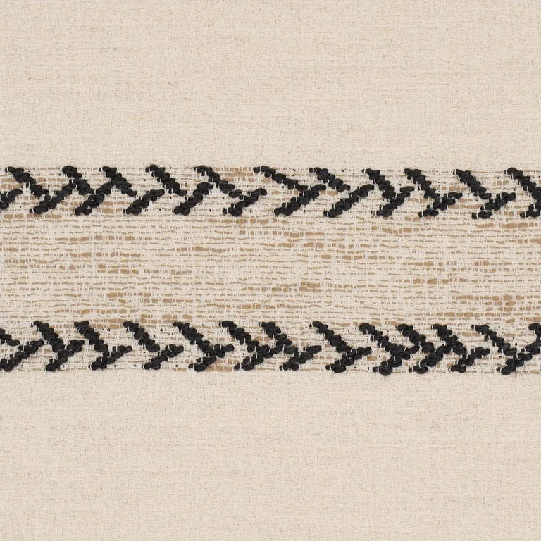 Schumacher 85051 Plains Stripe Casement Graphite fabric swatch