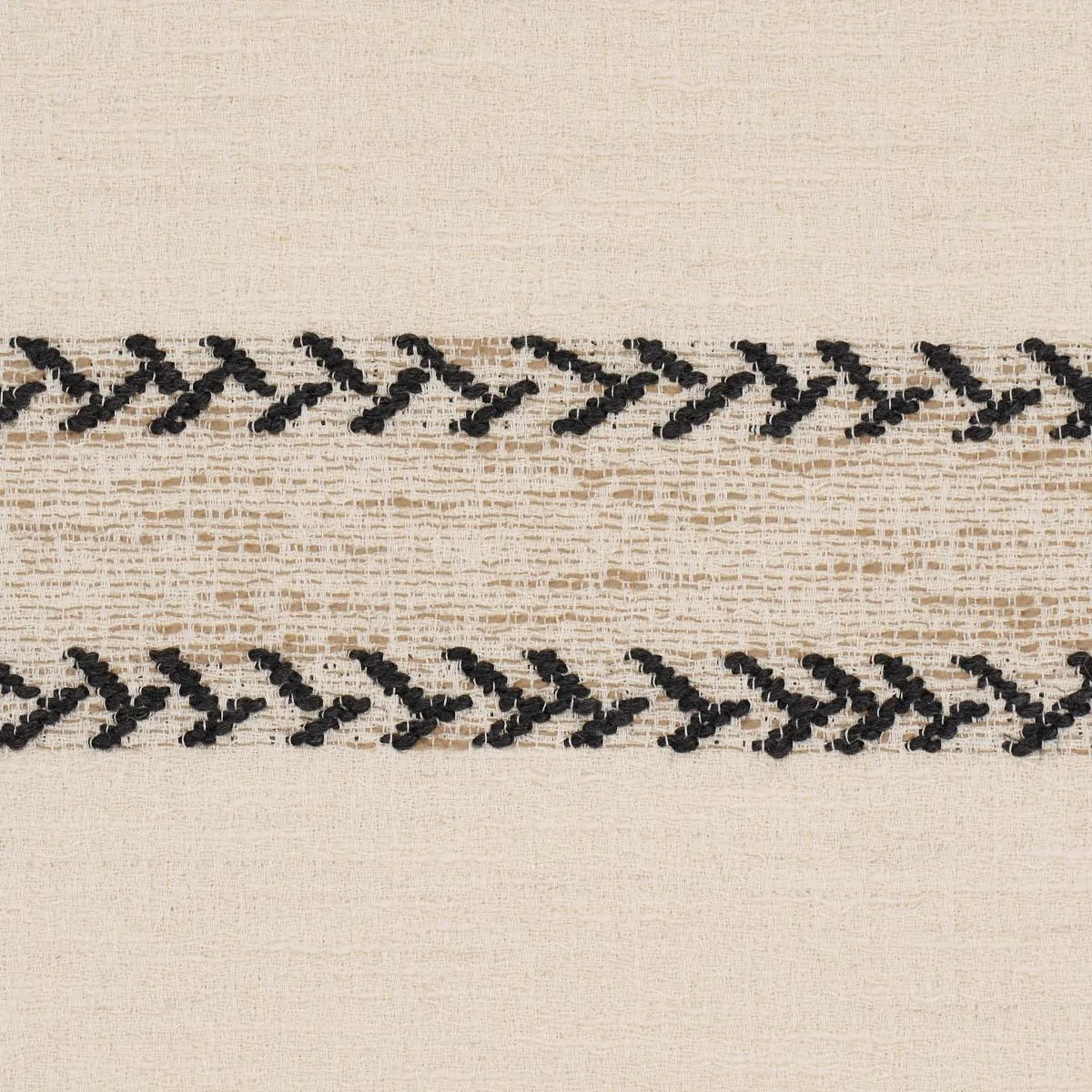 Schumacher 85051 Plains Stripe Casement Graphite fabric swatch
