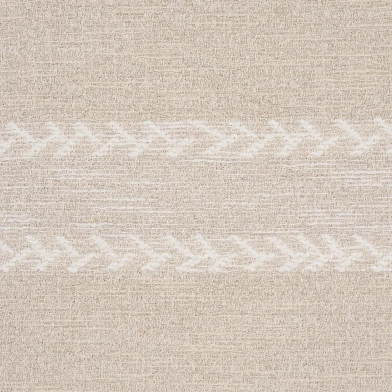 Schumacher 85052 Plains Stripe Casement Natural fabric swatch