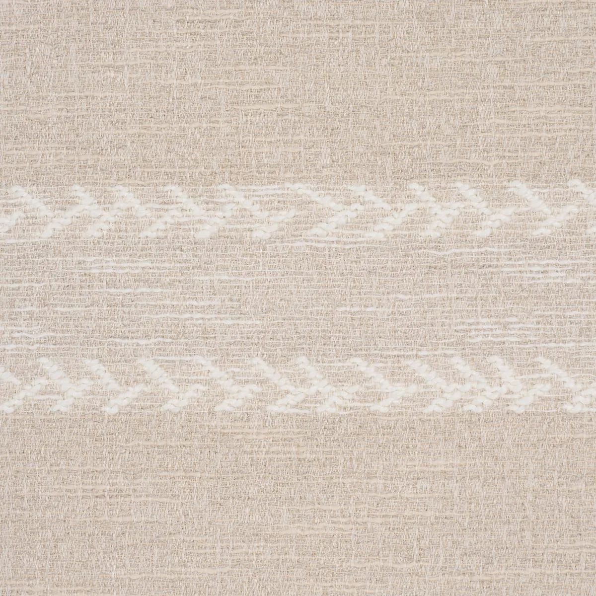 Schumacher 85052 Plains Stripe Casement Natural fabric swatch