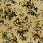 Schumacher 172850 Plaisirs De La Chine Document fabric swatch