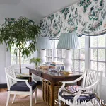 Schumacher 172854 Plaisirs De La Chine Emerald & Peacock fabric swatch