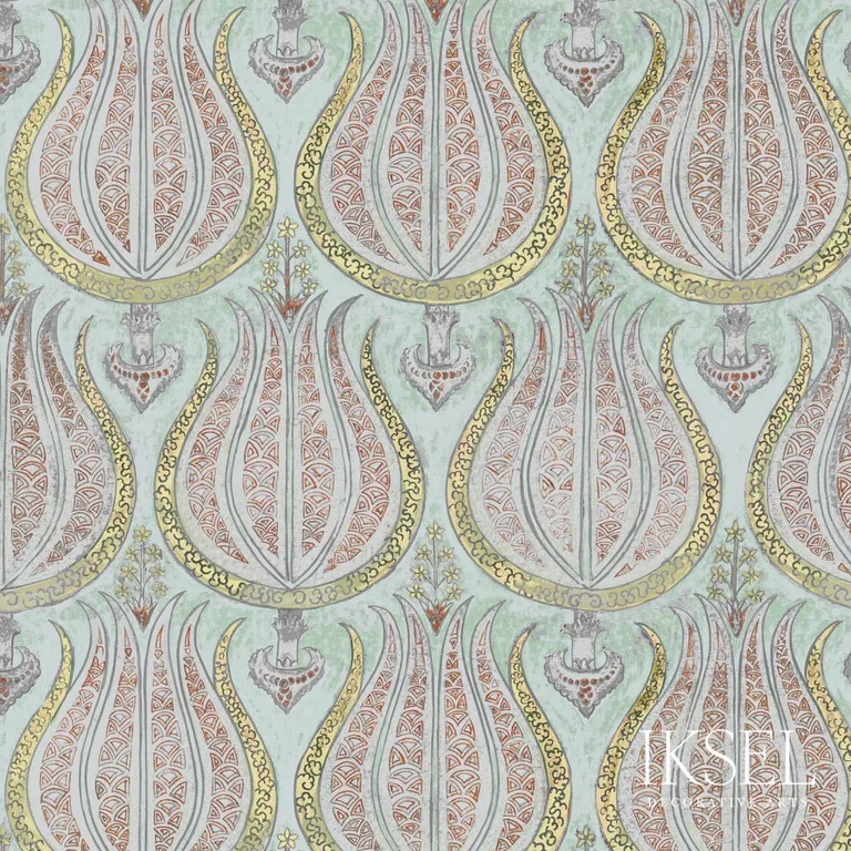 Schumacher RF211CS01 Plump Tulips Original fabric swatch