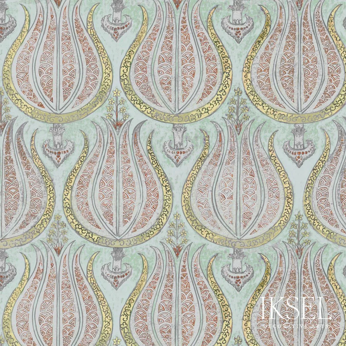 Schumacher RF211CS01 Plump Tulips Original fabric swatch