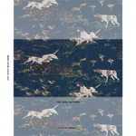 Schumacher 175163 Pointers Indigo fabric swatch