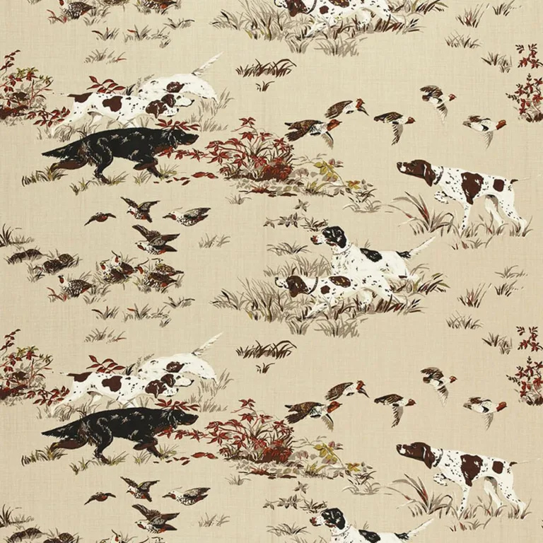 Schumacher 175160 Pointers Tan fabric swatch