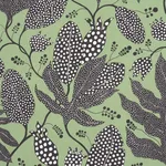 Schumacher 181651 Polka Dot Jungle Black & Green fabric swatch