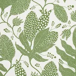 Schumacher 181652 Polka Dot Jungle Green & Ivory fabric swatch