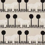 Schumacher 180902 Polka Dot Pony Natural fabric swatch