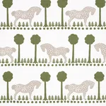 Schumacher 180900 Polka Dot Pony Olive fabric swatch