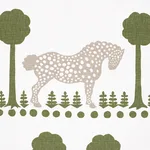 Schumacher 180900 Polka Dot Pony Olive fabric swatch