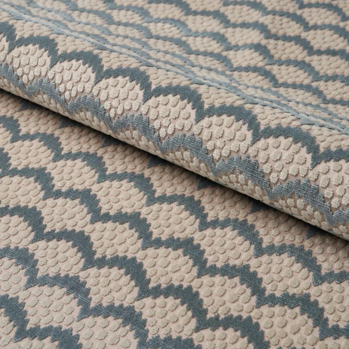 Schumacher 181420 Pollen Cut Velvet Soft Jade fabric swatch