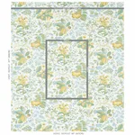 Schumacher 178123 Pomegranate Botanical Citron fabric swatch