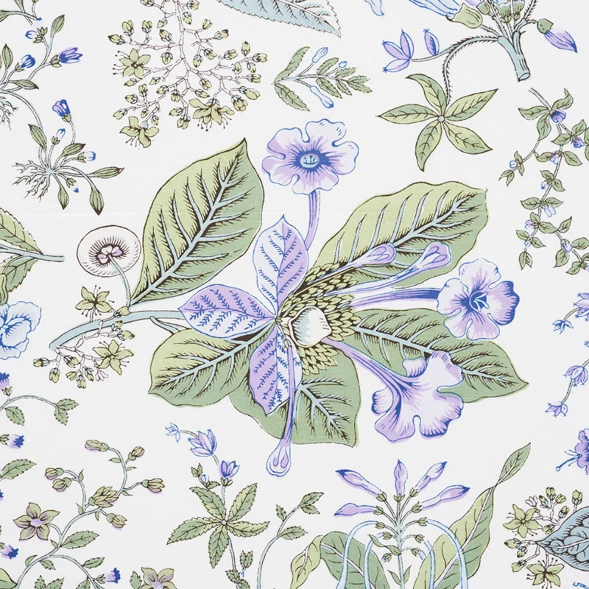 Schumacher 178120 Pomegranate Botanical Purple fabric swatch