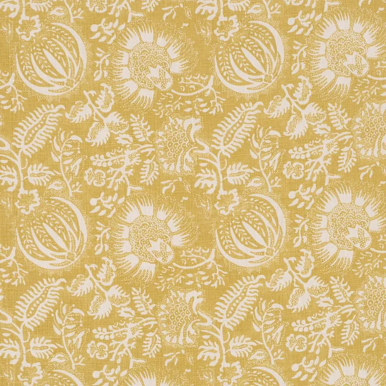 Schumacher 177694 Pomegranate Print Citron fabric swatch