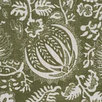 Schumacher 177695 Pomegranate Print Olive fabric swatch