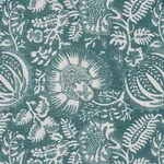 Schumacher 177696 Pomegranate Print Peacock fabric swatch