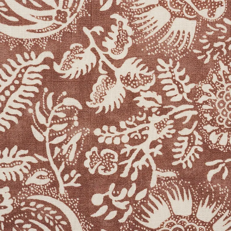 Schumacher 177692 Pomegranate Print Russet fabric swatch
