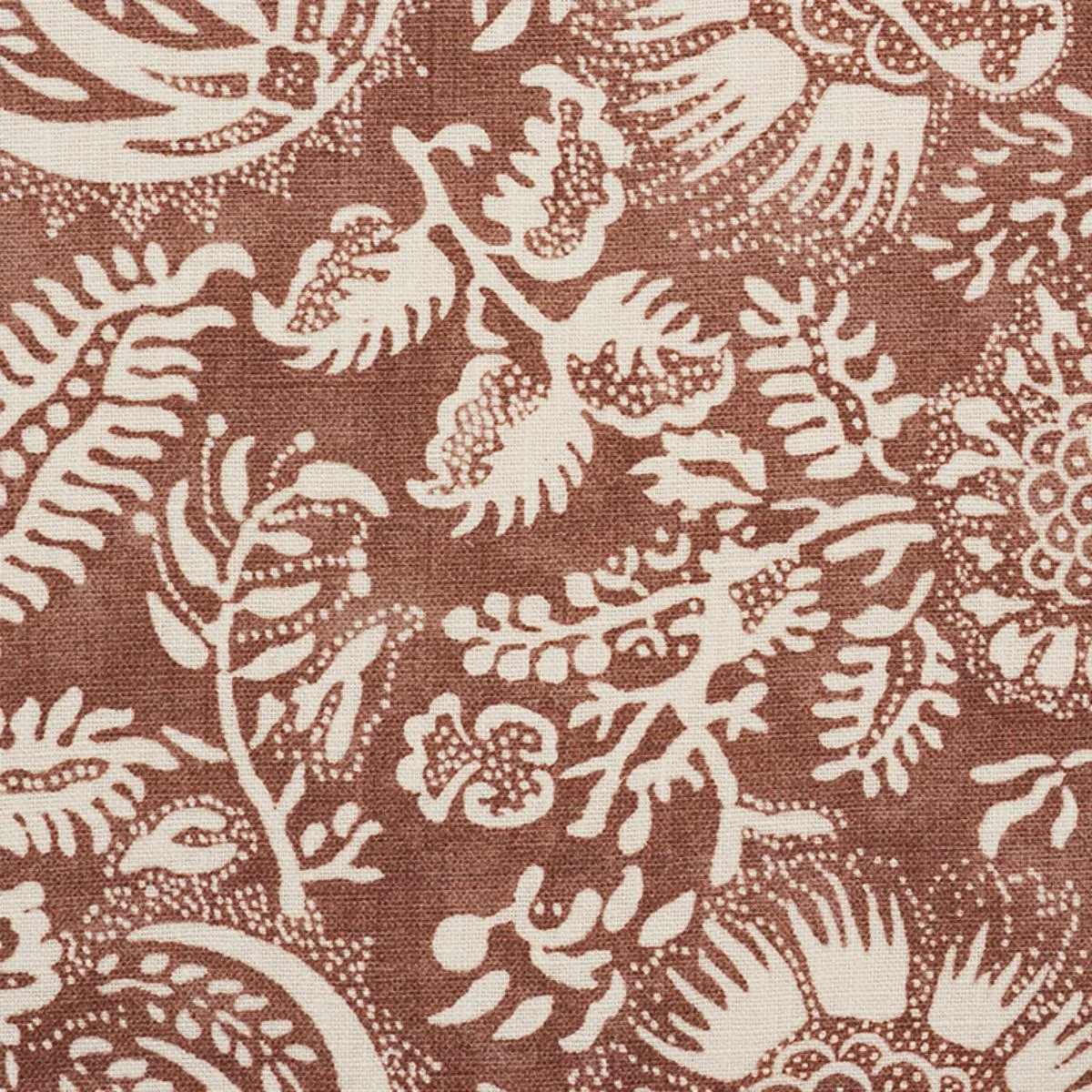 Schumacher 177692 Pomegranate Print Russet fabric swatch