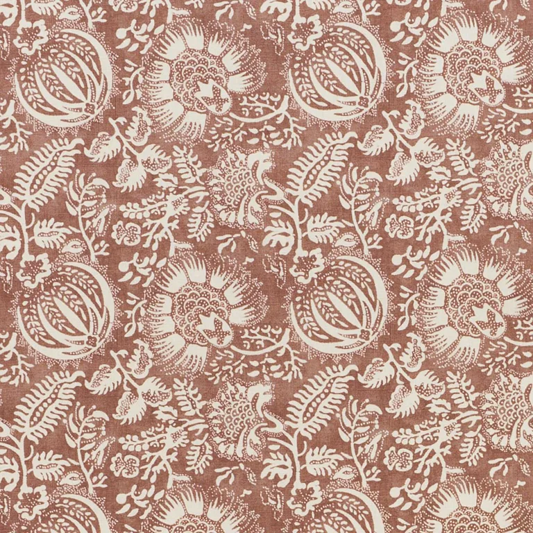 Schumacher 177692 Pomegranate Print Russet fabric swatch