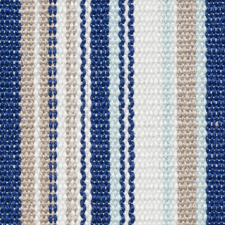 Schumacher 76630 Ponderosa Stripe Blue fabric swatch