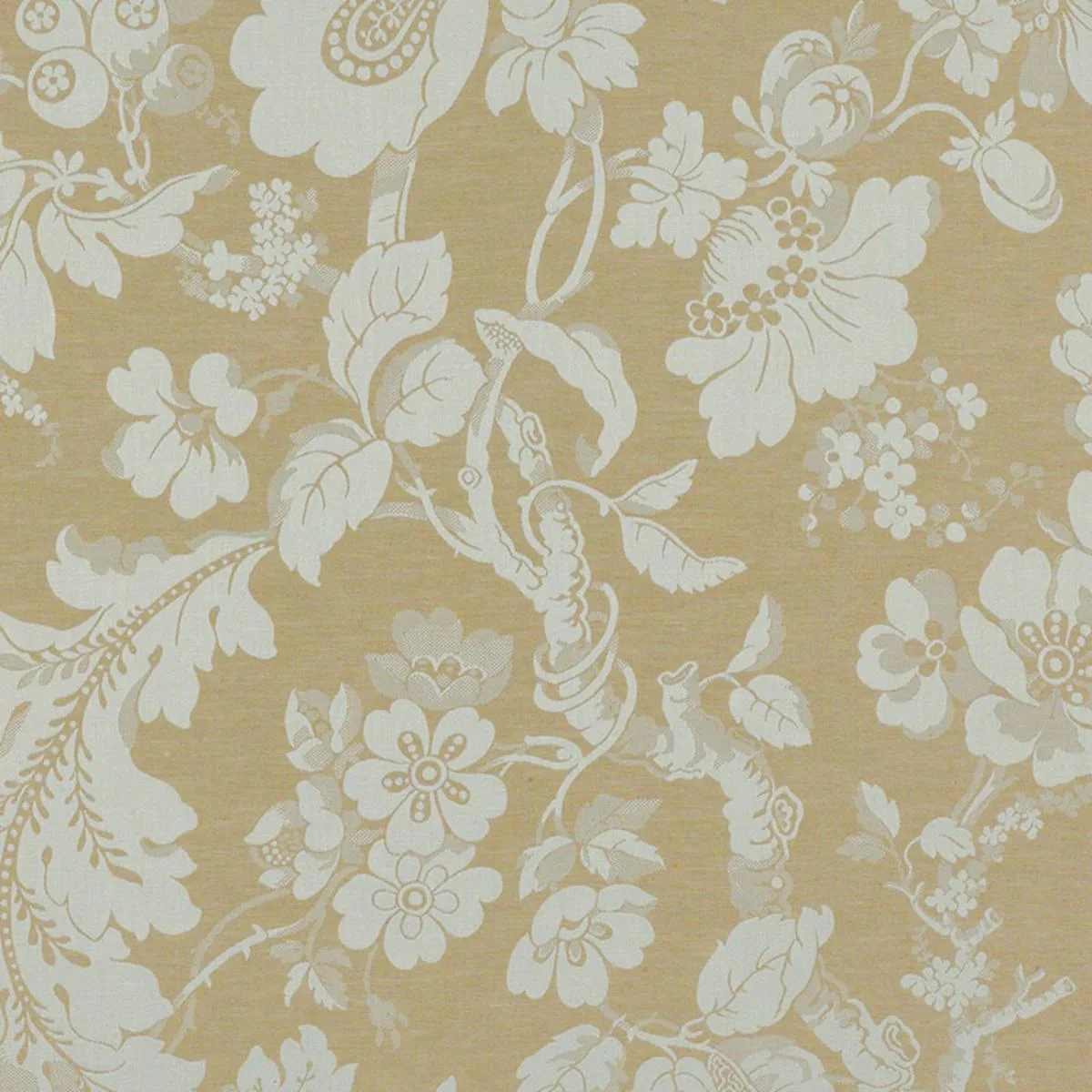 Schumacher 55662 Pont Royal Damask Moonstone fabric swatch