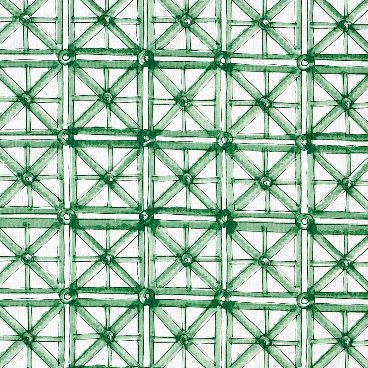 Schumacher 180771 Portail Francais Indoor/Outdoor Emerald fabric swatch