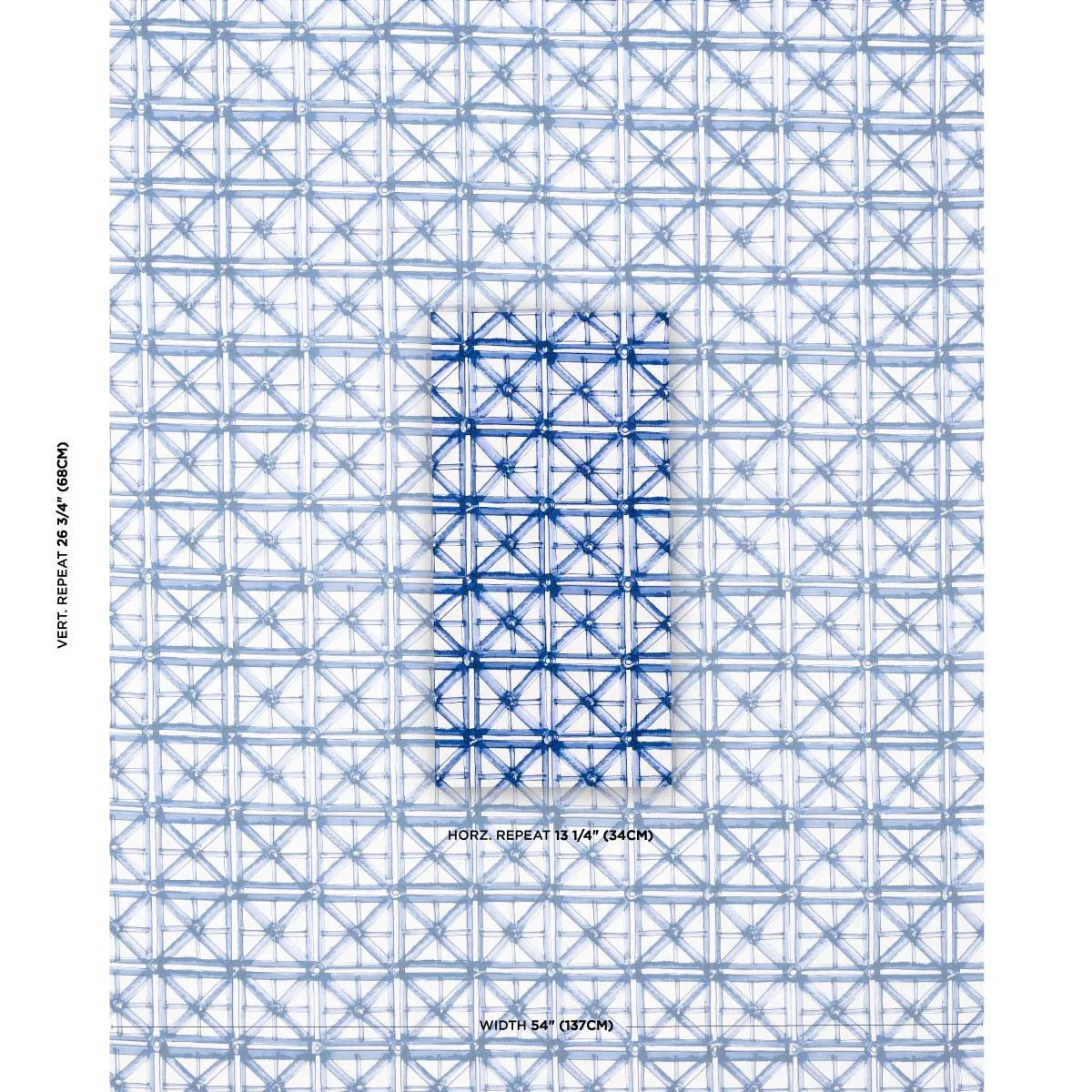 Schumacher 180770 Portail Francais Indoor/Outdoor Navy fabric swatch