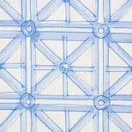 Schumacher 180772 Portail Francais Indoor/Outdoor Sky fabric swatch