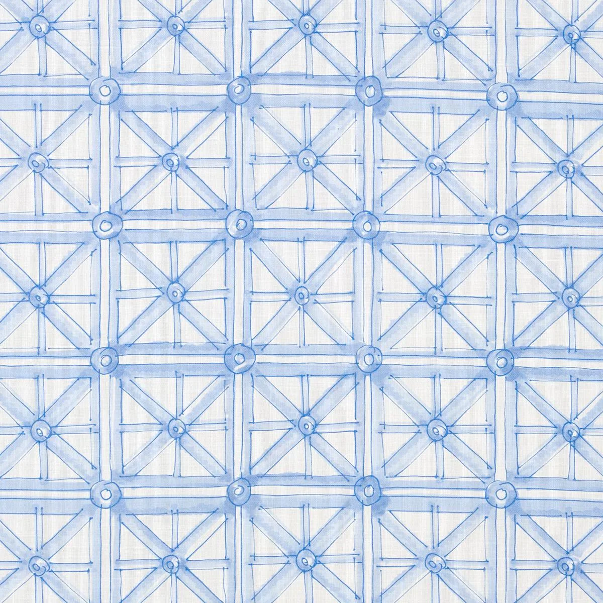 Schumacher 180772 Portail Francais Indoor/Outdoor Sky fabric swatch
