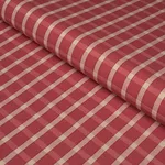 Schumacher 60127 Portsmith Check Berry fabric swatch
