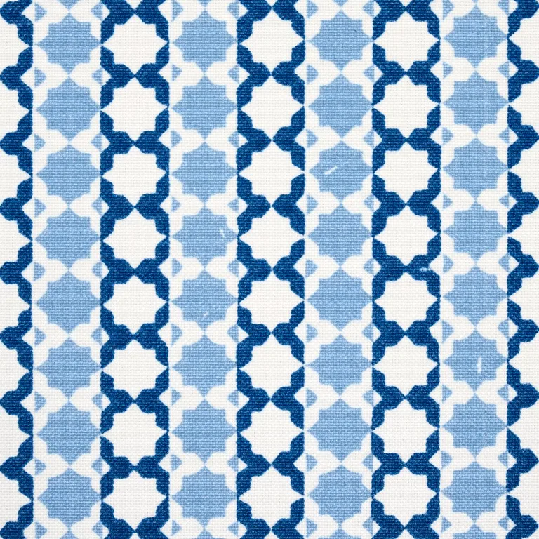 Schumacher 180750 Posy Indoor/Outdoor Indigo fabric swatch