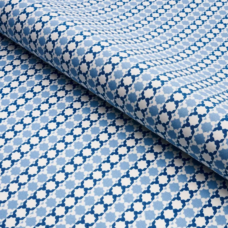 Schumacher 180750 Posy Indoor/Outdoor Indigo fabric swatch