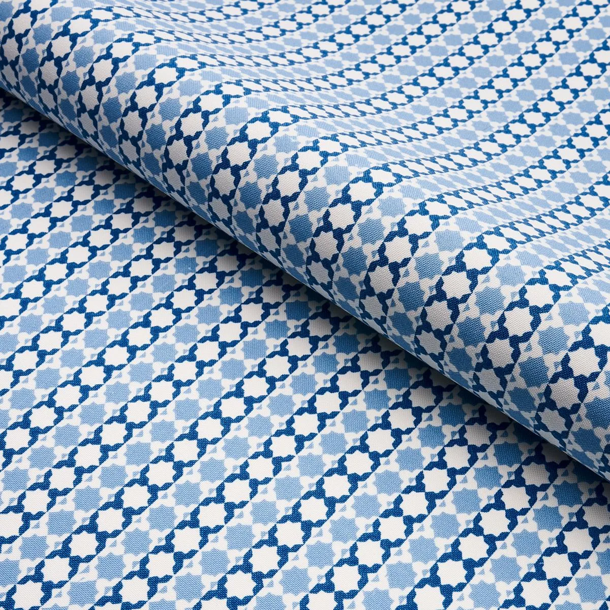 Schumacher 180750 Posy Indoor/Outdoor Indigo fabric swatch