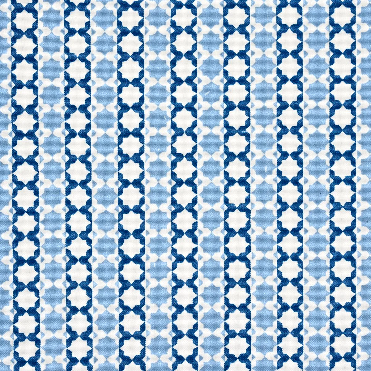 Schumacher 180750 Posy Indoor/Outdoor Indigo fabric swatch