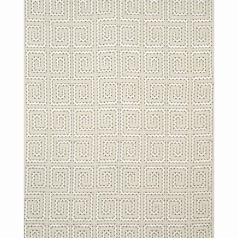 Schumacher 76070 Prado Embroidery Graphite fabric swatch