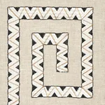 Schumacher 76070 Prado Embroidery Graphite fabric swatch