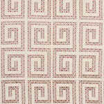 Schumacher 76072 Prado Embroidery Red fabric swatch