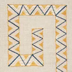 Schumacher 76071 Prado Embroidery Saffron fabric swatch